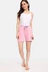 Rosaline Tom & Jerry Knit Cotton Shorts - Pink nectar — thumbnail 4